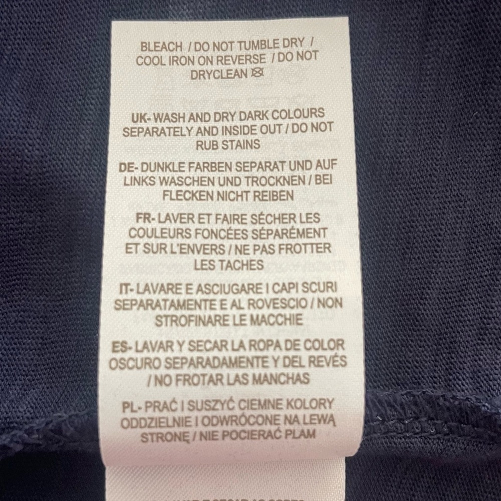 Boden Notch Neck Smocked Frill Top Cotton Blouse in Navy Gold Dot Size 6 T1034 - Picture 8 of 11